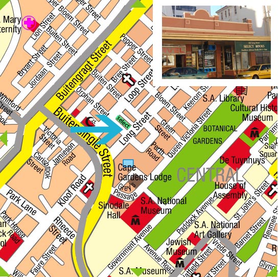 Map to Select Books in Cape Town